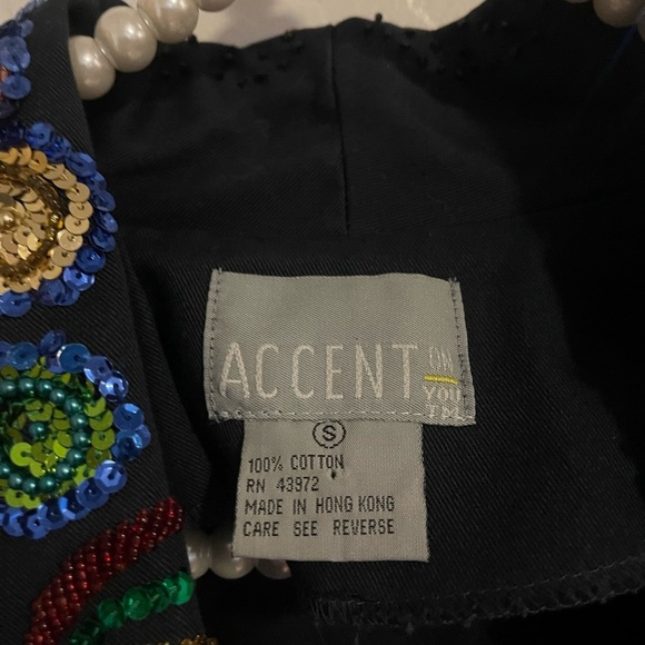 Accent on you embelished jacket navy size S oversized - Picture 3 of 4